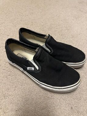Vans Black Slip-On Canvas Sneakers
